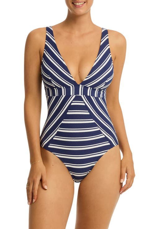 Biarritz Panel Stripe One-Piece Swimsuit
