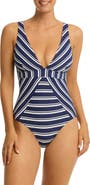 Sea Level Biarritz Panel Stripe One-Piece Swimsuit