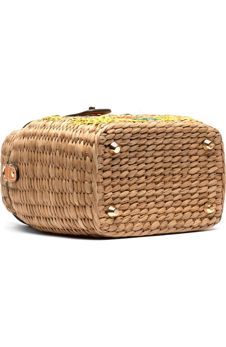 Frances Valentine Harriet Wicker Top Handle Bag, Alternate, color, Natural/ Multi