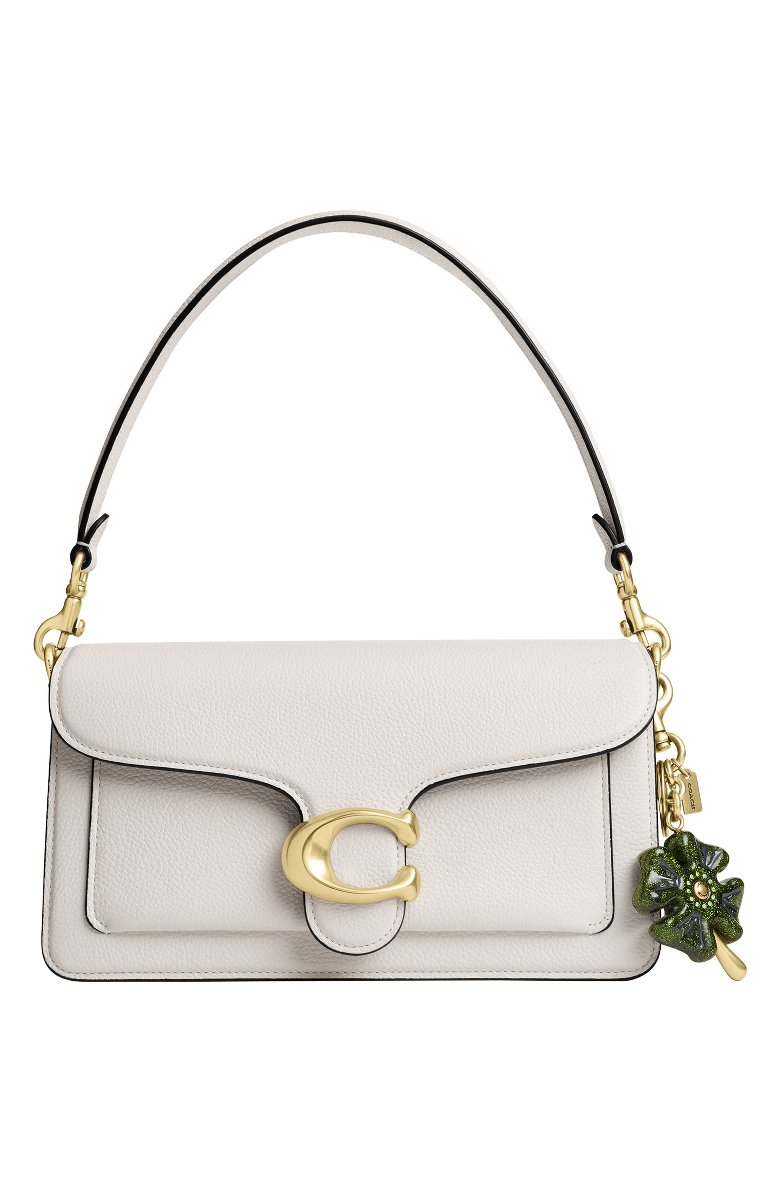 COACH Four Leaf Clover Bag Charm, Alternate, color, Green Multi