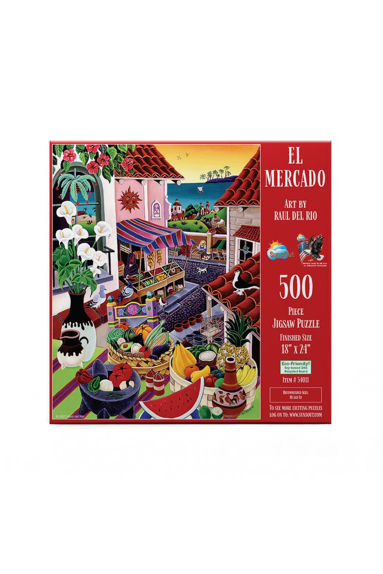 El Mercado 500 piece Jigsaw Puzzle for Adults, Alternate, color, Multicolor