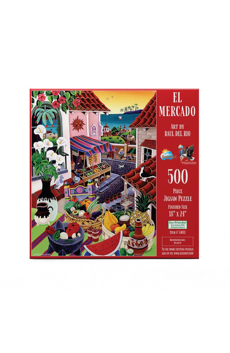 Sunsout El Mercado 500 piece Jigsaw Puzzle for Adults, Alternate, color, Multicolor