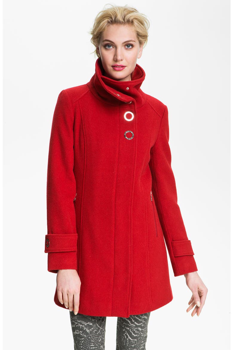 Funnel Neck Topper, Main, color, CRIMSON