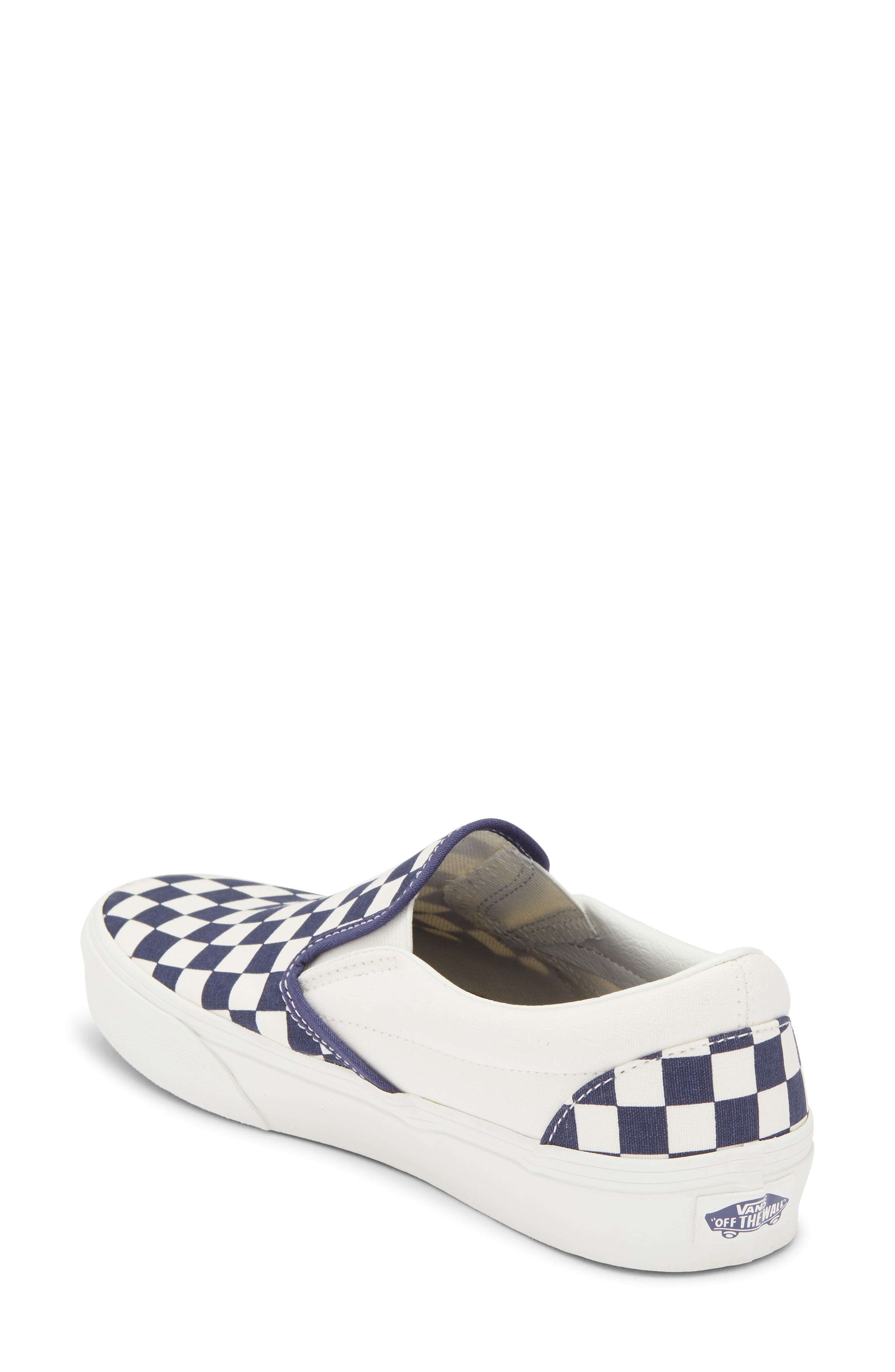 Vans Gender Inclusive Classic Slip-On Sneaker, Alternate, color, Checkerboard Deep Twilight