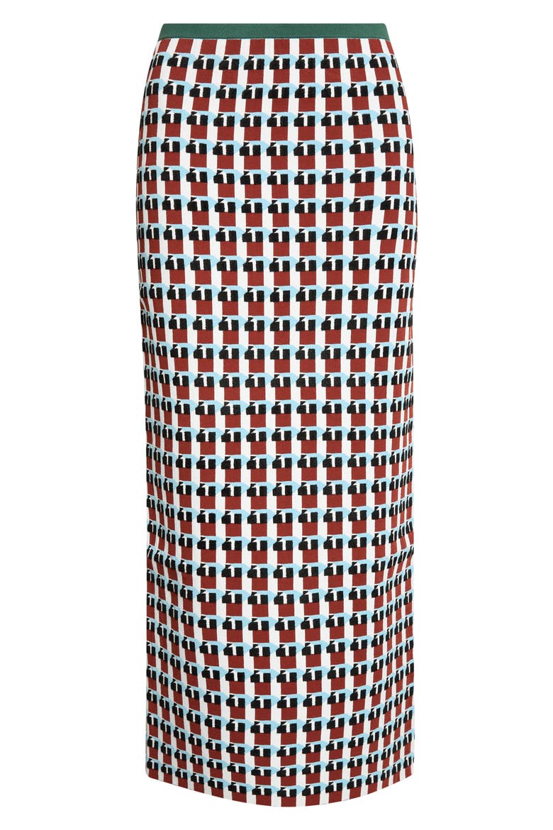 Raven Wool Jacquard Midi Skirt, Main, color, SUEDE MULTI