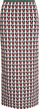 ZANKOV Raven Wool Jacquard Midi Skirt