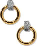 Nadri Gemini Two-Tone Pavé Door Knocker Earrings