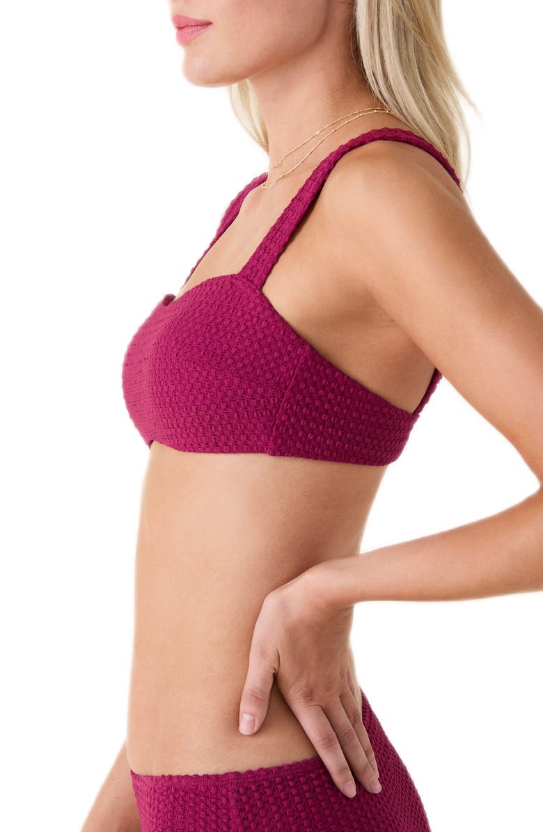 Andie The Kalama Bikini Top, Alternate, color, Merlot Crochet