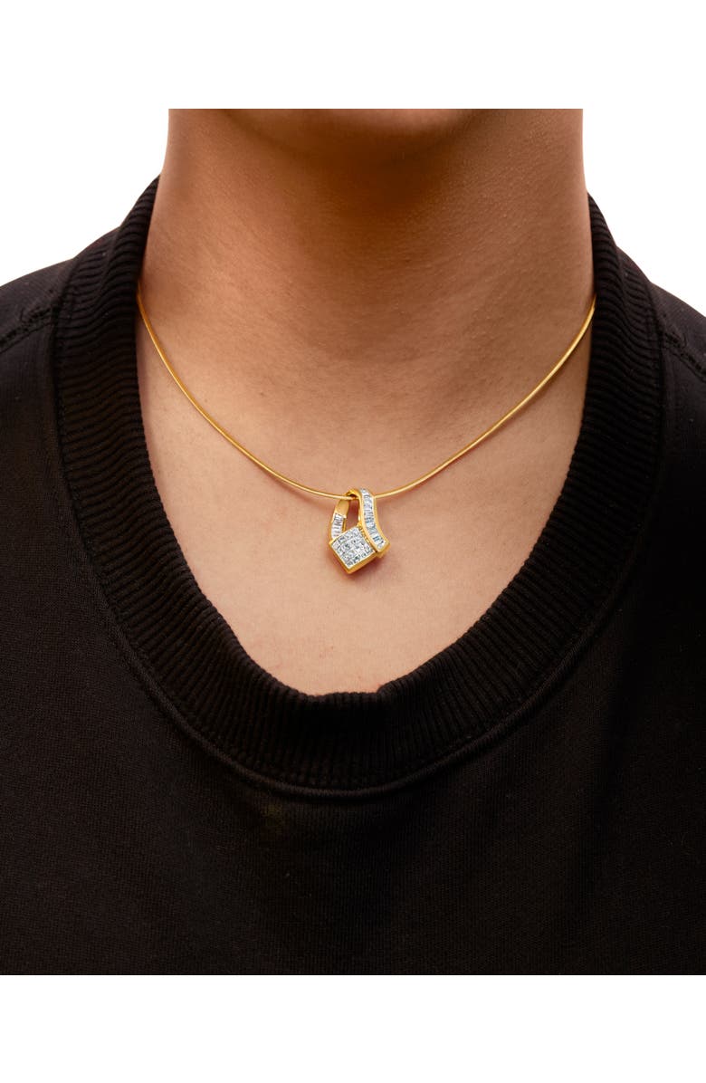 Haus of Brilliance 14k Yellow Gold 2.0 Cttw Diamond Art Deco Inspired Pendant Necklace, Alternate, color, Yellow