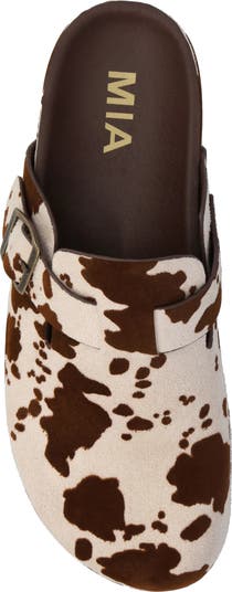 Animal Print Buckle Mule