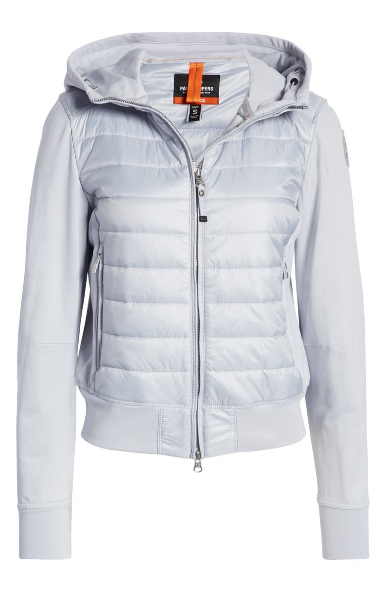 Parajumpers Caelie Fleece Nylon Hooded Jacket, Alternate, color,