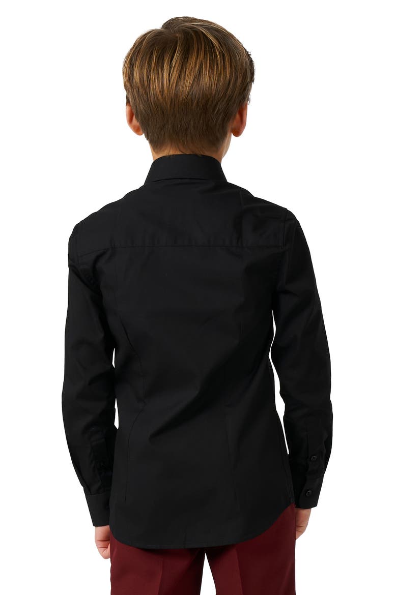 Kids' Black Knight Dress Shirt, Alternate, color, BLACK