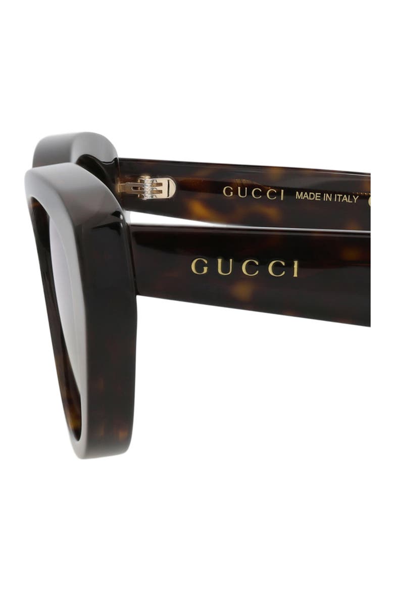 52mm Cat Eye Sunglasses, Alternate, color, HAVANA HAVANA GOLD
