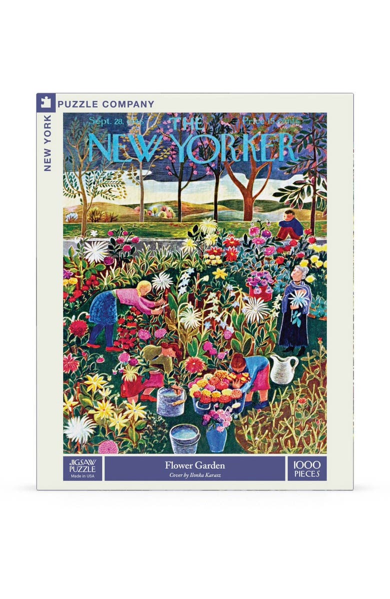 NEW YORK PUZZLE COMPANY Flower Garden 1000 Piece Puzzle, Main, color,
