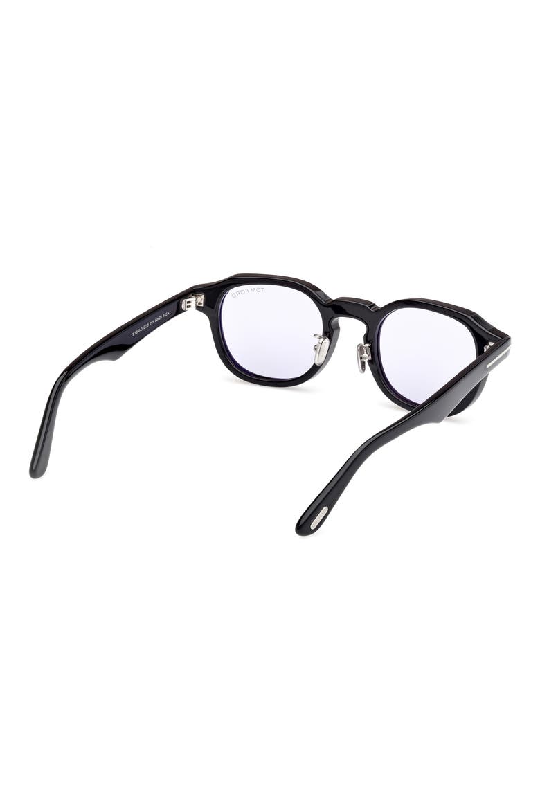 50mm Square Tinted Glasses, Alternate, color, SHINY BLACK / VIOLET