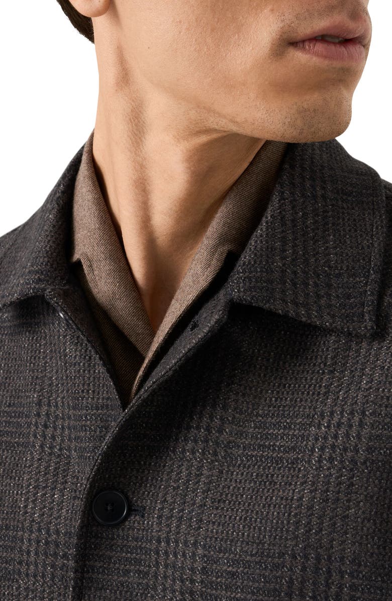 Eton Check Wool & Cashmere Jacket, Alternate, color, Dark Grey