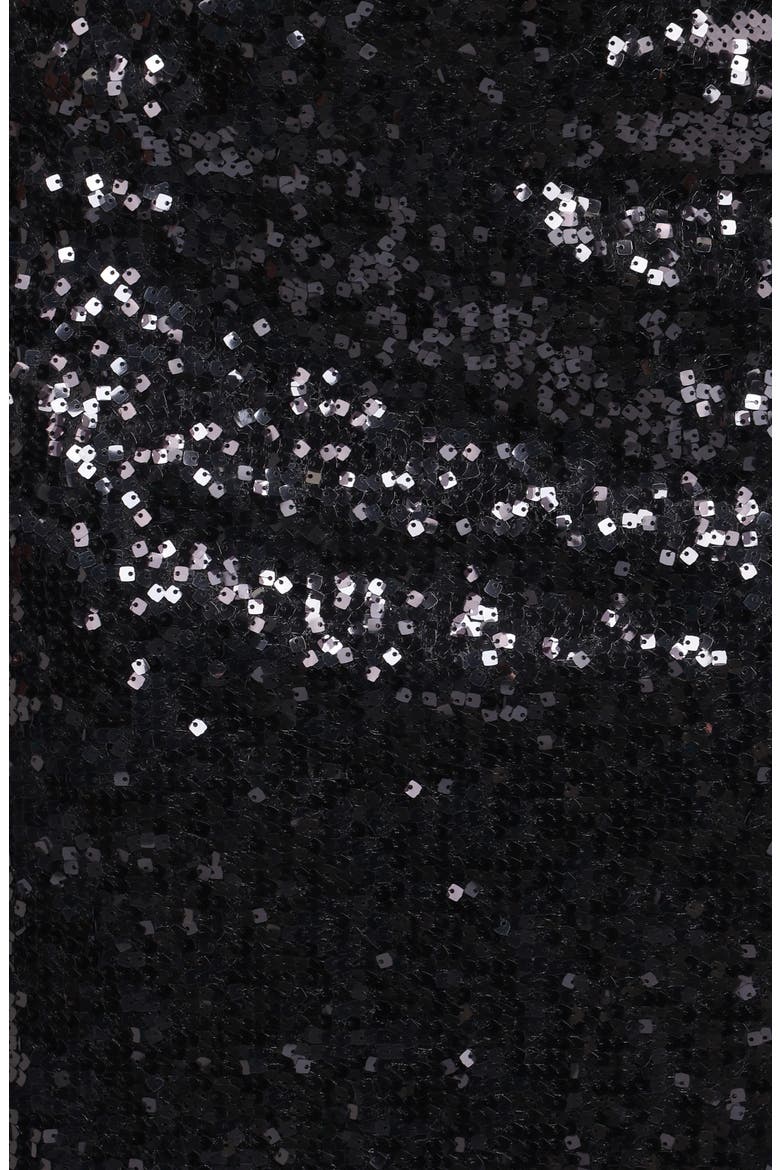 Lindsey Sequin Pencil Skirt, Alternate, color, BLACK