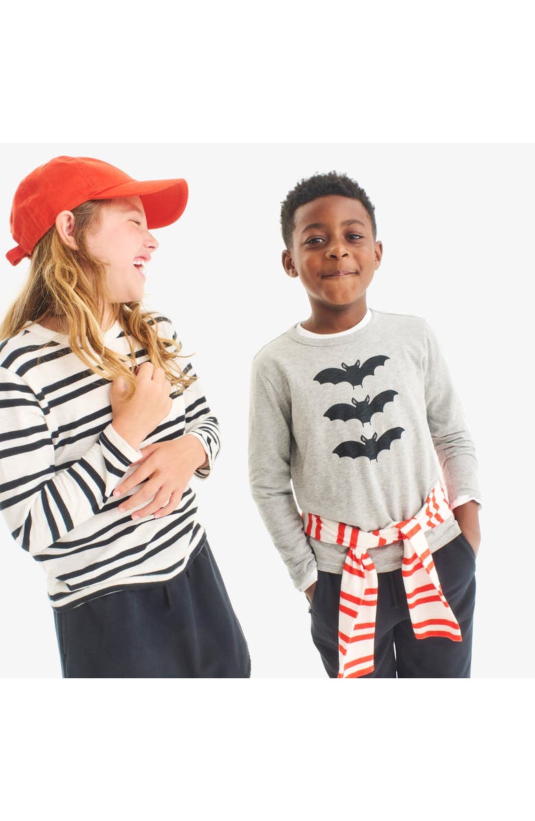 Primary Kids Long Sleeve Bat Tee, Alternate, color, 
