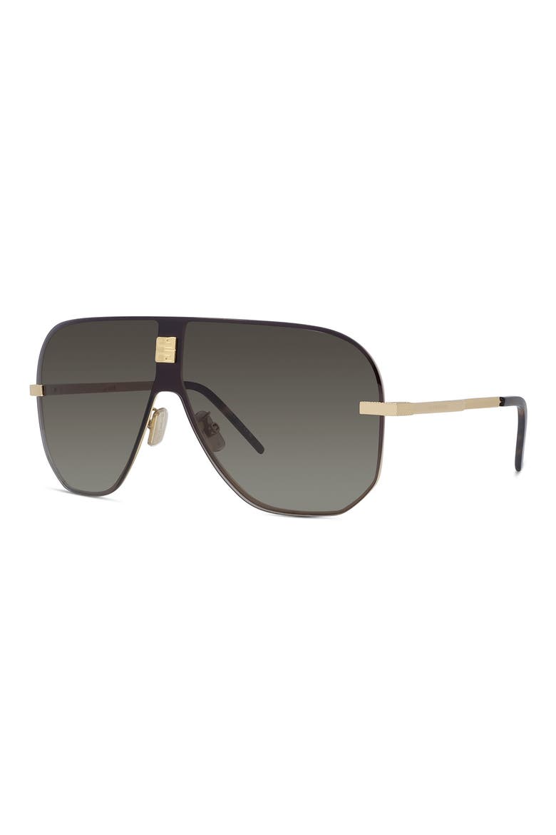 136mm Gradient Mask Sunglasses, Alternate, color, SHINY ENDURA GOLD / GRADIENT