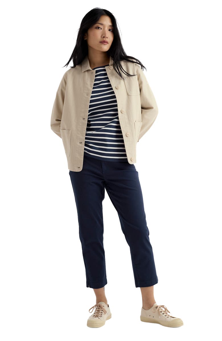 Seasalt Cornwall Albert Quay High Waist Crop Pants, Alternate, color, Maritime