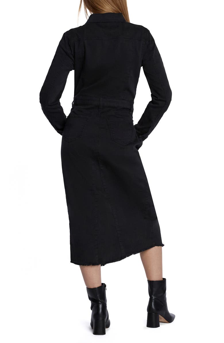 Wash Lab Denim Piece Dyed Denim Dress, Alternate, color, Onyx