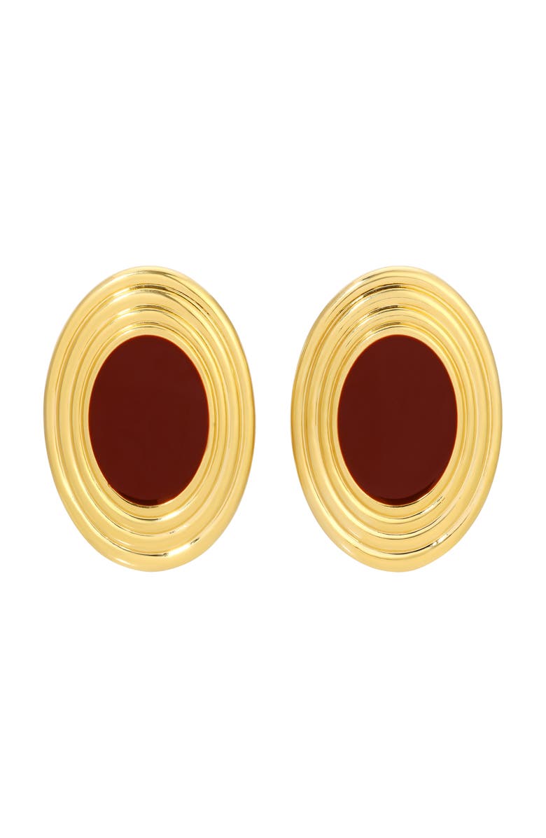 HEAVEN MAYHEM Rowan Earrings, Main, color, Brown/Gold