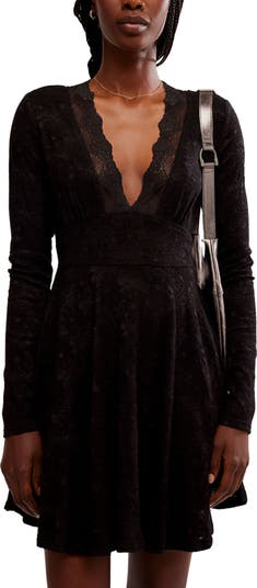 All Yours Lace Long Sleeve Minidress