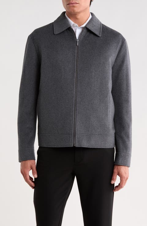 Wool Blend Bomber Jacket