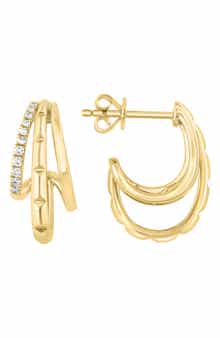 Diamond Hoop Earrings
