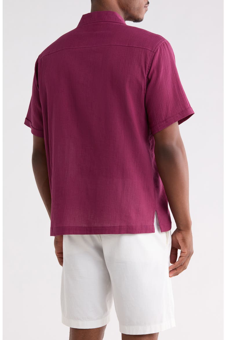 Baljeet Embroidered Cotton Camp Shirt, Alternate, color, WINE