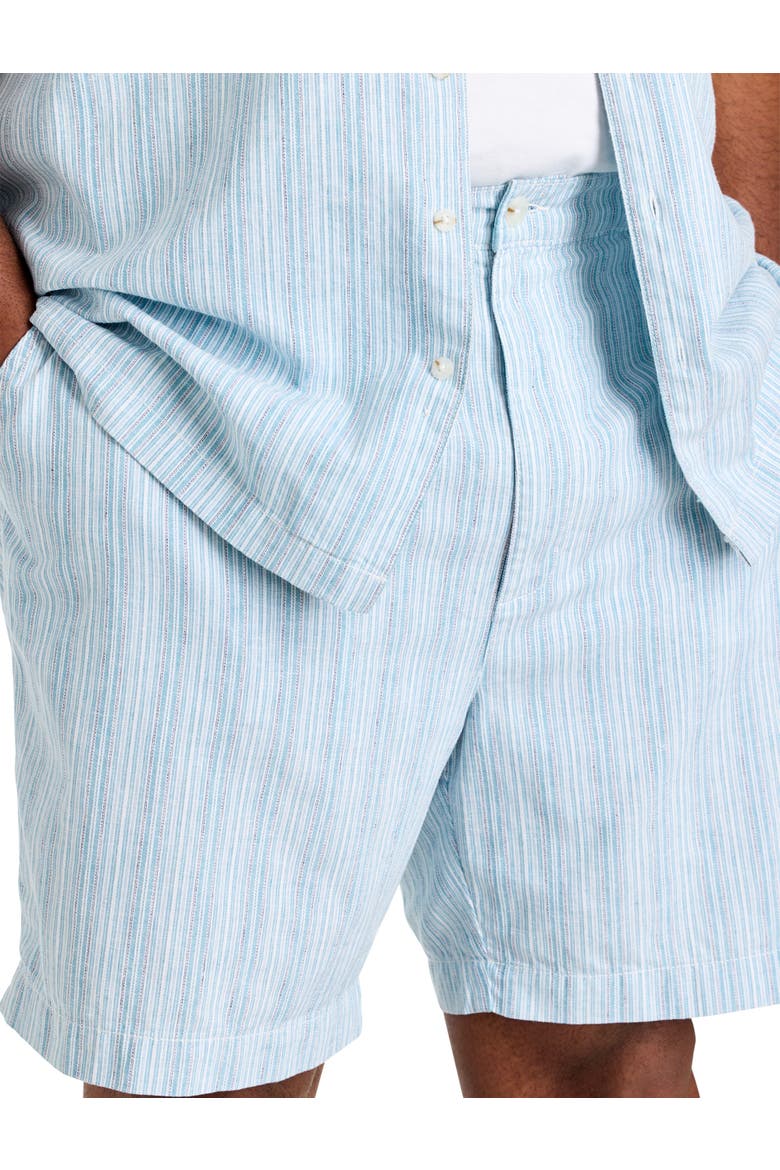 Big & Tall Striped Cabana Shorts, Alternate, color, BLUE MULTI