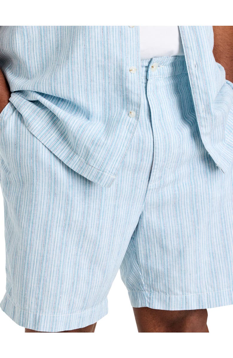 Oak Hill by DXL Big & Tall Striped Cabana Shorts, Alternate, color, Blue Multi
