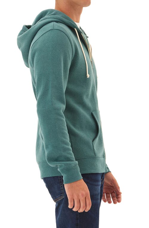 Threads 4 Thought Trim Fit Heathered Fleece Zip Hoodie In Watercress