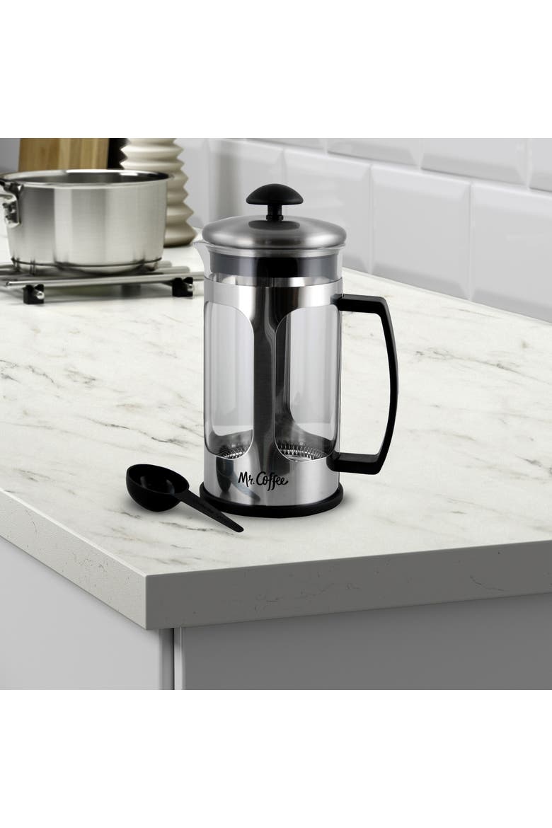 Daily Brew 1.2 Quart Coffee Press, Alternate, color, Silver