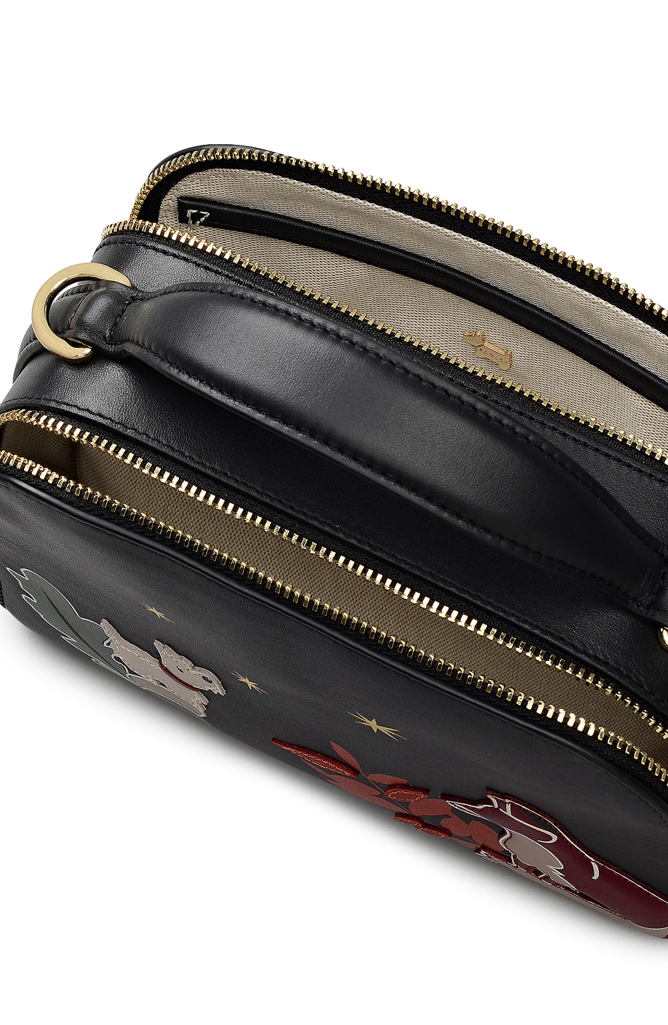 Radley Fleeting Fox Small Crossbody Bag, Alternate, color, Black