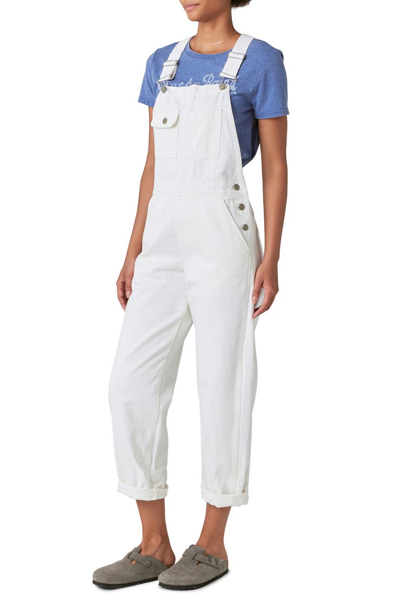 Lucky Brand Roll Hem Denim Overalls, Alternate, color,