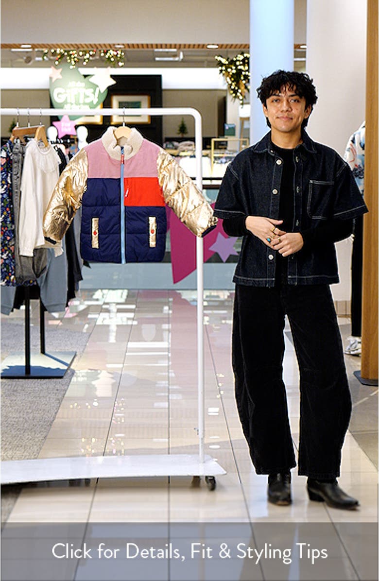 Kids' Cozy Corduroy Puffer Jacket, sales video thumbnail