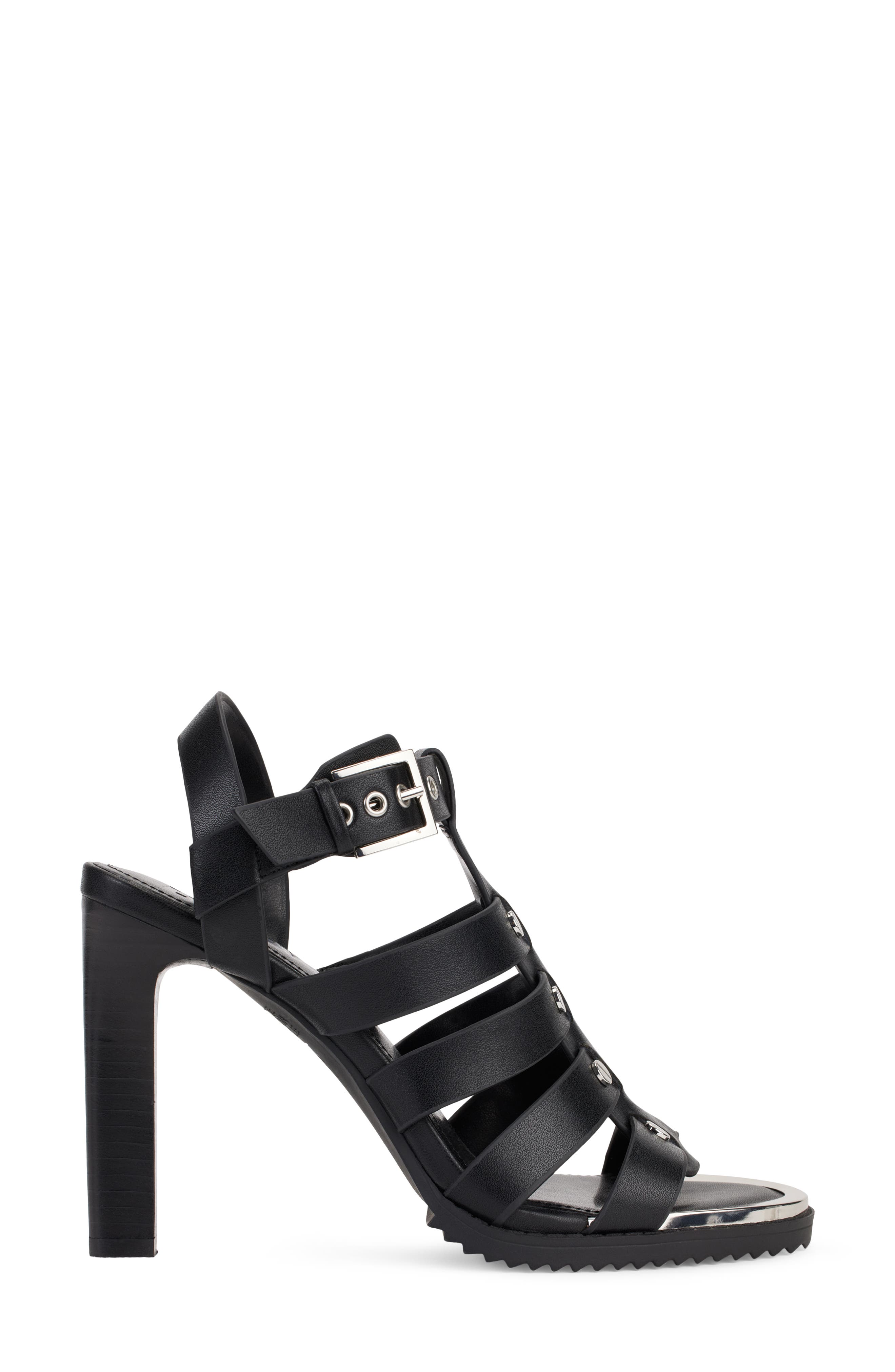 DKNY Bria Slingback Cage Sandal, Alternate, color, Black