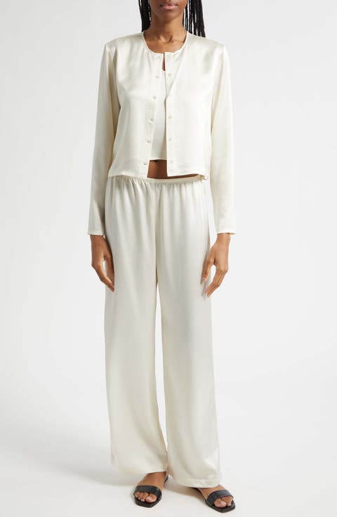 Barb Wide Leg Satin Pants