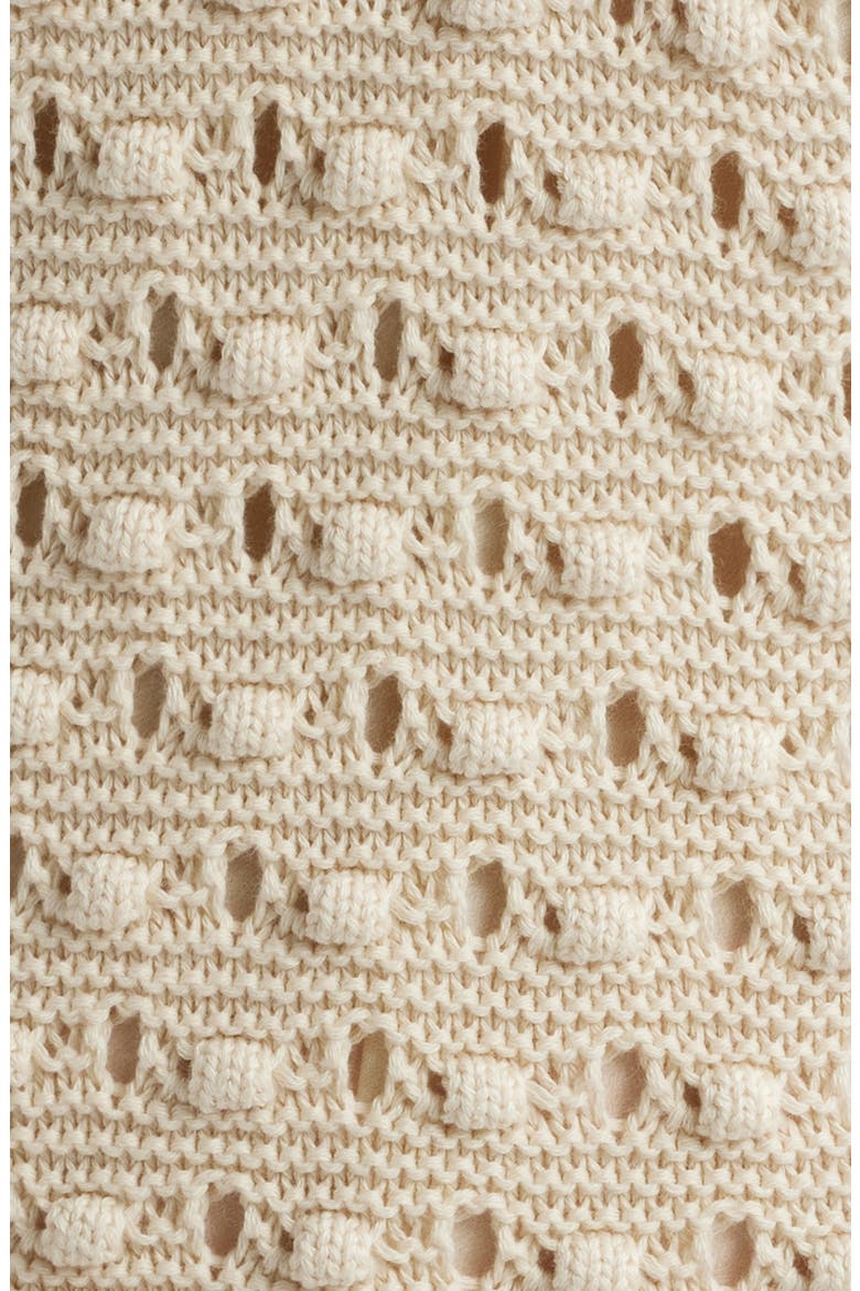 The Bauble Open Stitch Mini Sweater Dress, Alternate, color, CREAM