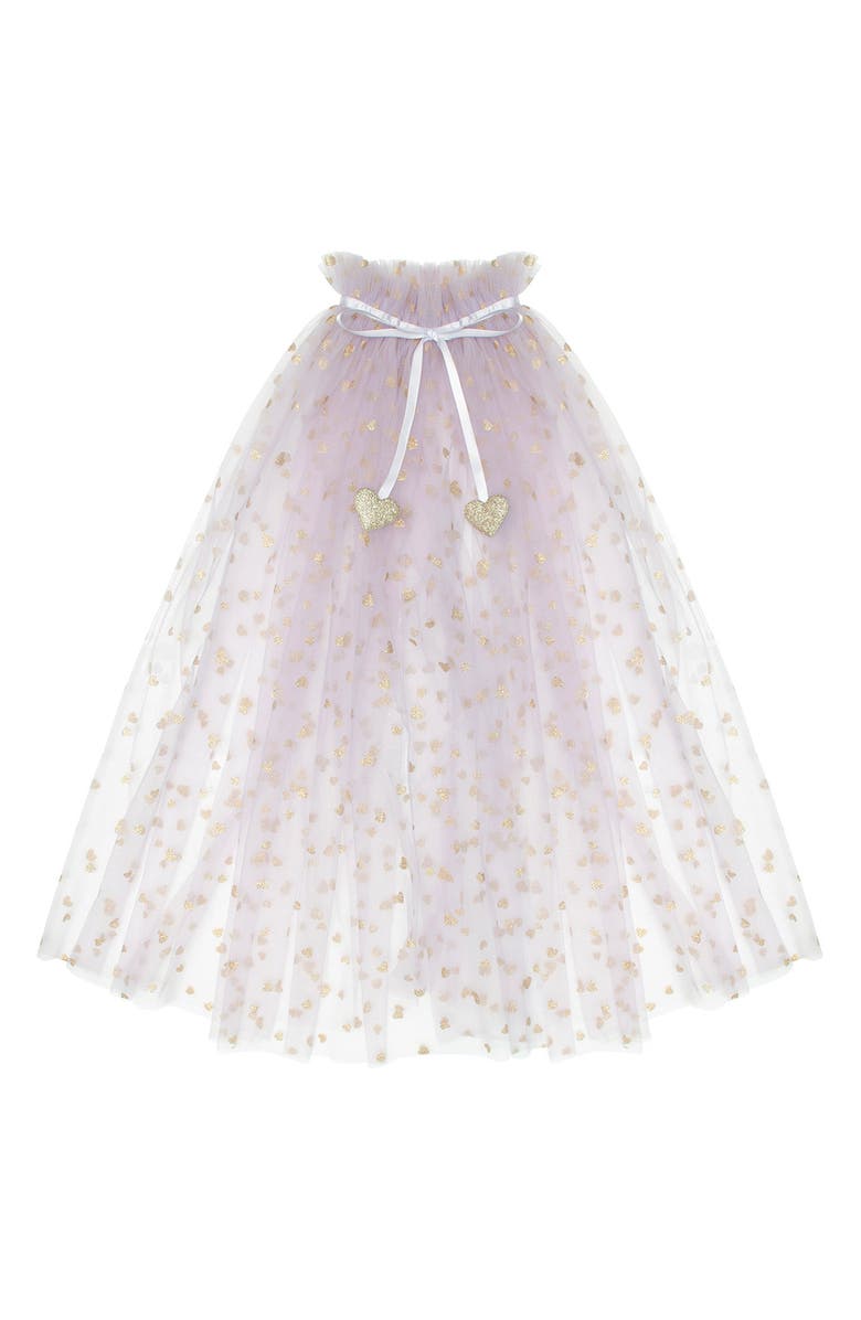 Mimi & Lula Kids' Lilac Heart Cape, Main, color, Light/ Pastel Purple