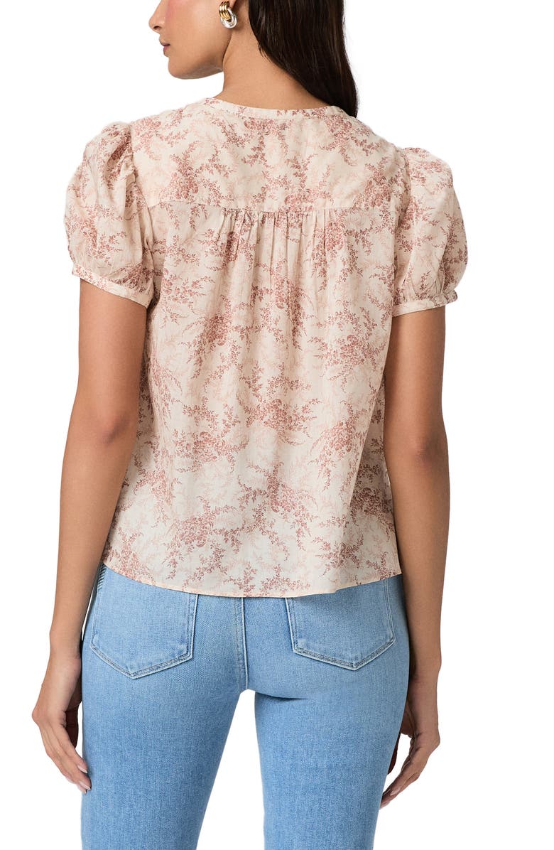 PAIGE Marlena Floral Cotton Top, Alternate, color, Bone / Sunset