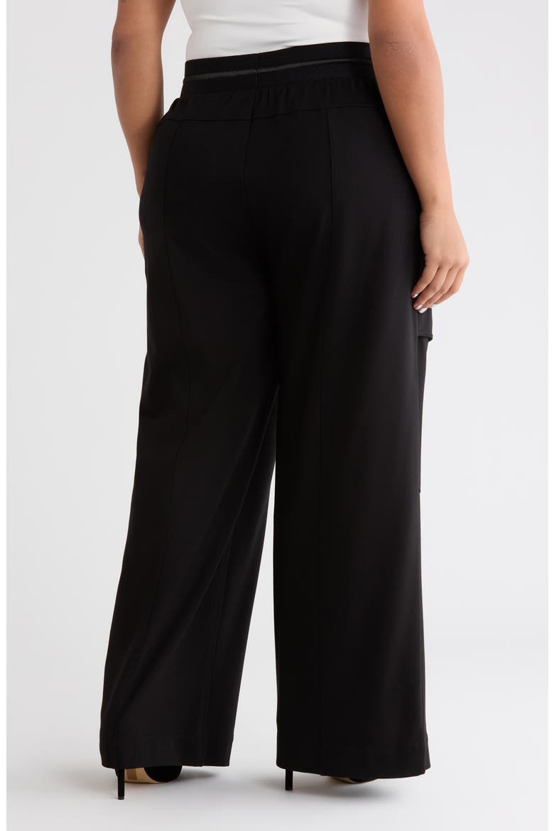 Glider Skyrise Pull-On Wide Leg Pants, Alternate, color, BLACK