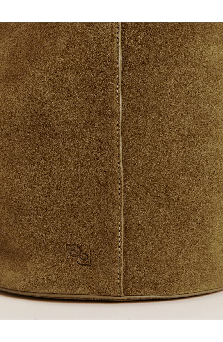 Reformation Medium Silvana Bucket Bag, Alternate, color, Bog