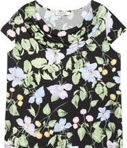 KASPER Cowl Neck Cap Sleeve Top