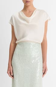 Vince Cowl Neck Silk Blouse
