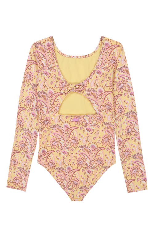 ROXY ROXY KIDS' TROPIDELIC LONG SLEEVE ONE-PIECE SWIMSUIT 
