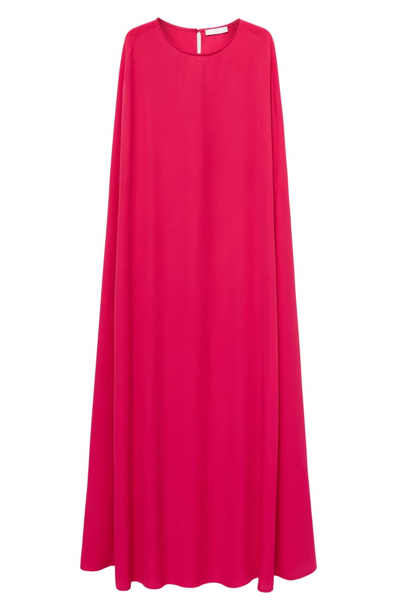 MANGO Cape Maxi Dress, Main, color, Pink