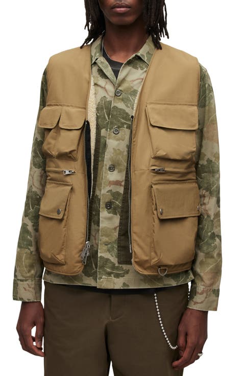 Vibo Reversible Faux Shearling Lined Tech Vest