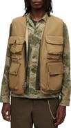 AllSaints Vibo Reversible Faux Shearling Lined Tech Vest